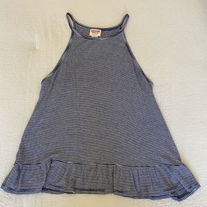 Striped Blue Mossimo Supply Co. high neck tank top